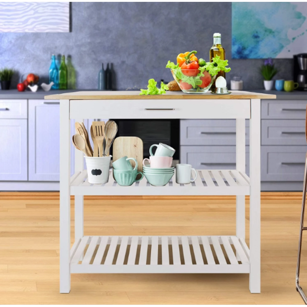 3 Tier Home Styles Stainless Steel Top Kitchen Cart