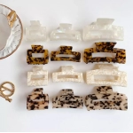 2.5-13cm 5 Different Sizes Cellulose Acetate Hair Claw Hair Accessory Tortoise Tortise Large Jumbo Rectangle Claw Clips for Thick Hair